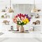 24 Pcs Artificial Tulips Flowers Mixcolor Real Touch Fake Tulips Fake Flowers